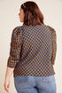 Textured Plaid Blouse